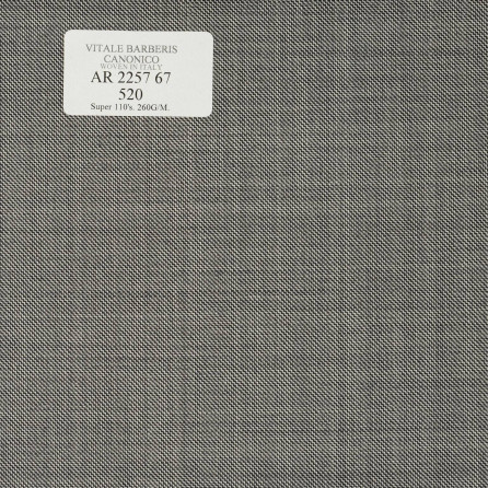 AR 2257 67 CANONICO - 100% Wool - Xám Trơn